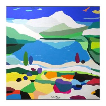 Lakes of Covadonga (pop art, landscape) thumb