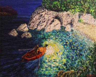 Print of Fine Art Seascape Paintings by Stjepko Mamic