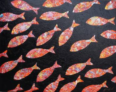 Print of Surrealism Fish Paintings by Stjepko Mamic