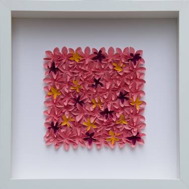 Original Contemporary Floral Collage by Kelly Moeykens