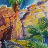 Palm Against Cliff by Katherine Kean