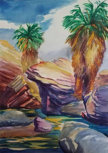 Original Expressionism Landscape Painting by Katherine Kean