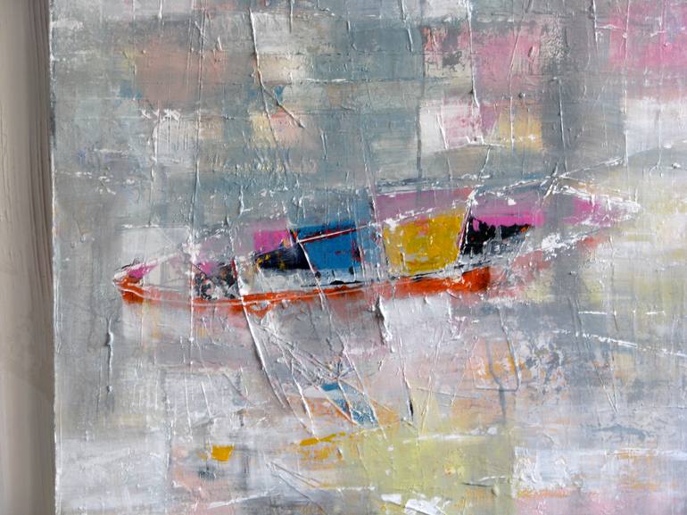 Original Abstract Boat Painting by Kamen Trifonov