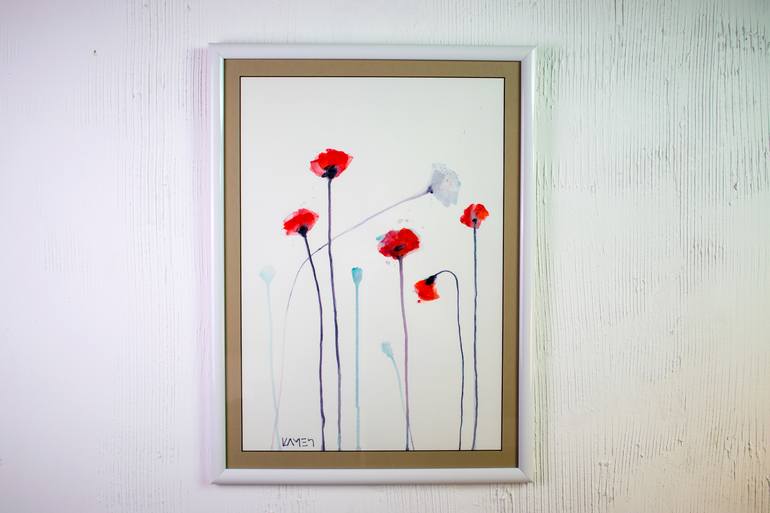 Original Abstract Floral Painting by Kamen Trifonov