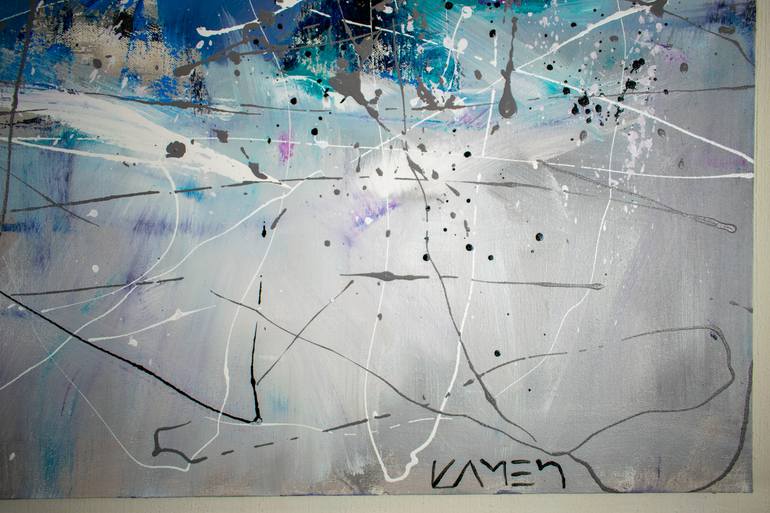 Original Abstract Expressionism Abstract Painting by Kamen Trifonov