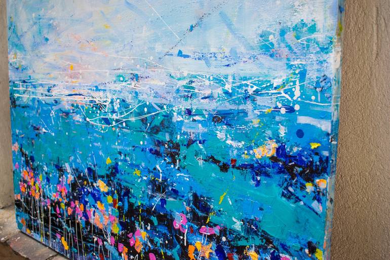 Original Abstract Expressionism Seascape Painting by Kamen Trifonov