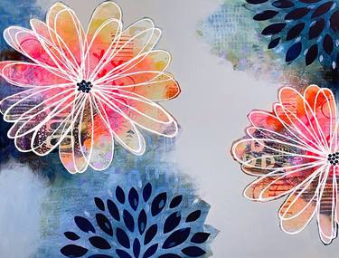 Original Abstract Floral Paintings by Alison Gilbert