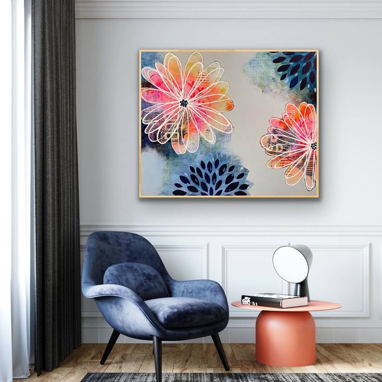 Original Abstract Floral Painting by Alison Gilbert