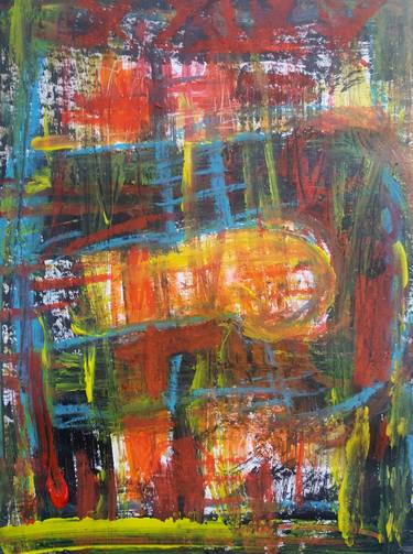 Original Abstract Expressionism Abstract Paintings by Ganech Joe