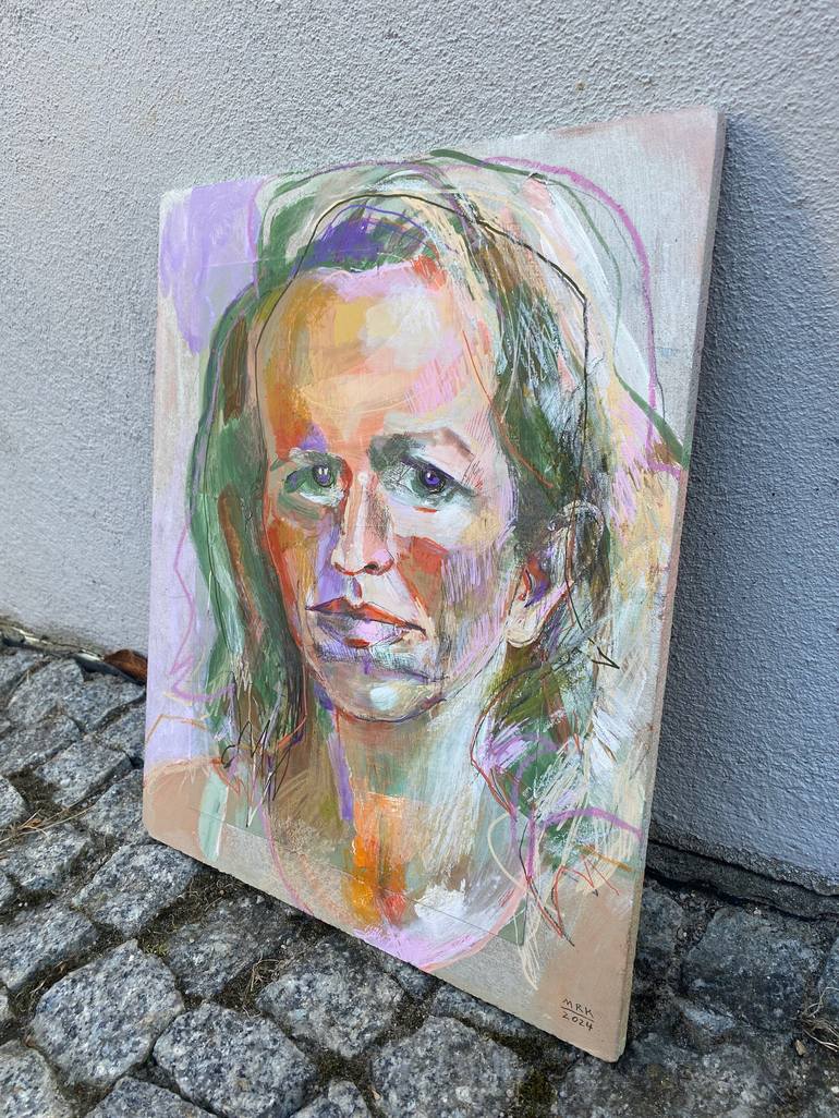 Original Portraiture Women Painting by Maria Kleinschmidt