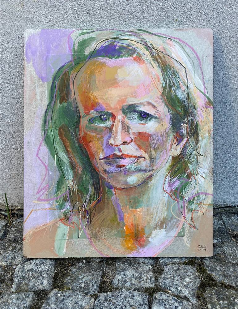 Original Portraiture Women Painting by Maria Kleinschmidt