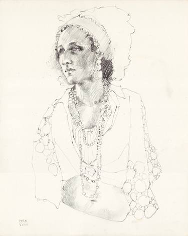 Original Figurative Portrait Drawings by Maria Kleinschmidt