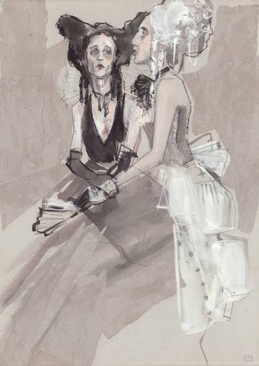 Print of Art Deco Portrait Drawings by Maria Kleinschmidt