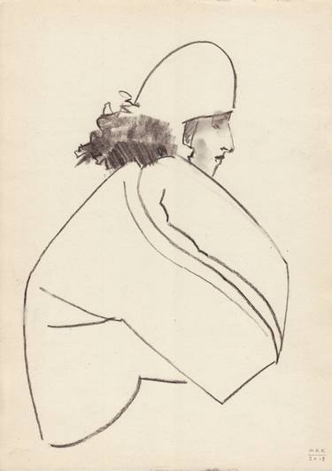 Original Figurative Fashion Drawings by Maria Kleinschmidt