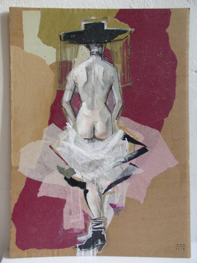 Original Art Deco Nude Painting by Maria Kleinschmidt