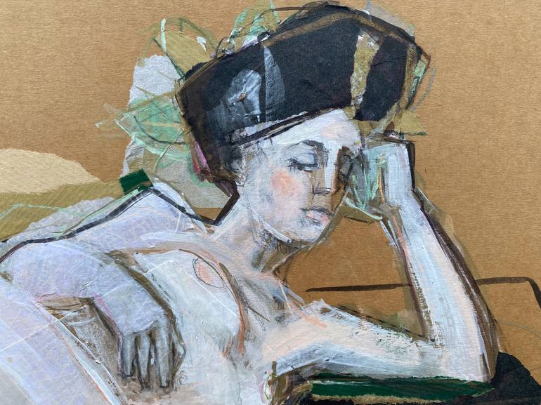 Original Art Deco Nude Painting by Maria Kleinschmidt