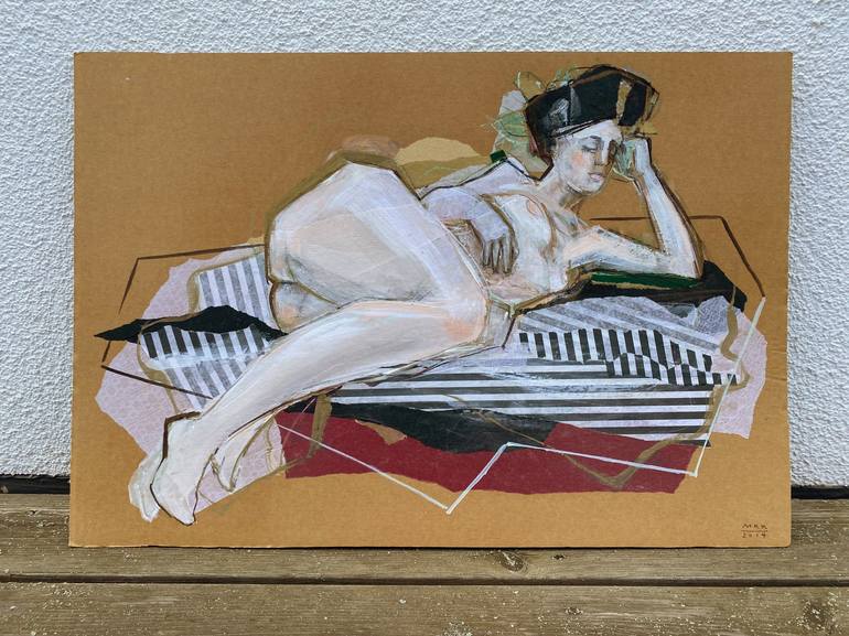 Original Art Deco Nude Painting by Maria Kleinschmidt