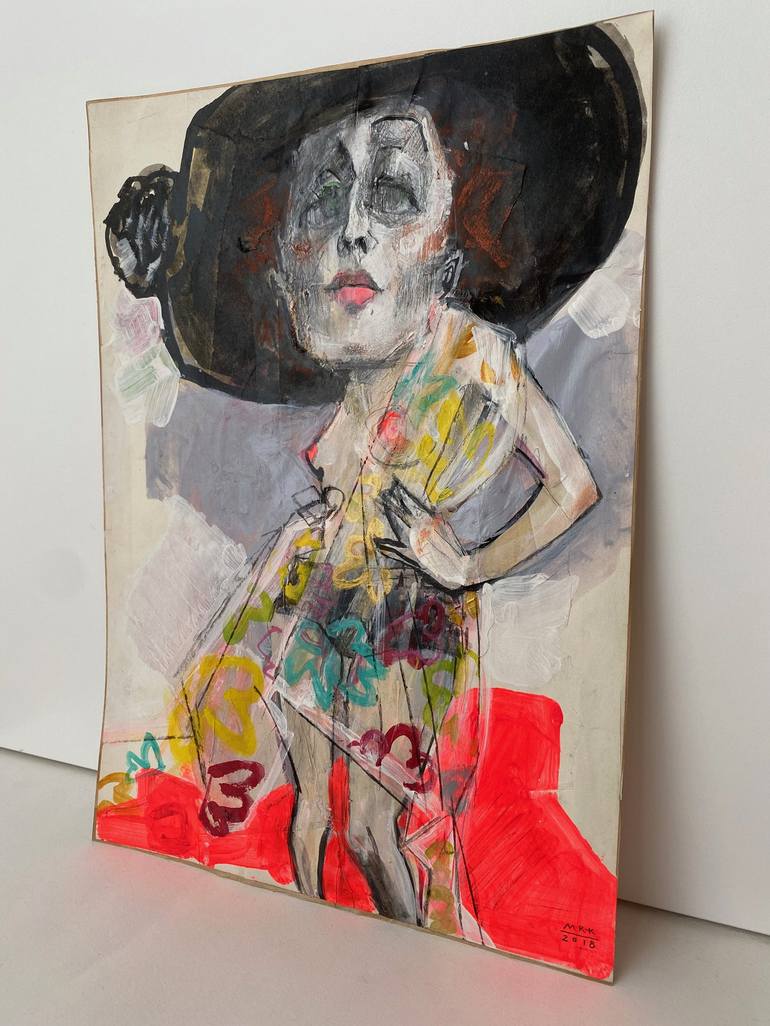 Original Expressionism Fashion Painting by Maria Kleinschmidt