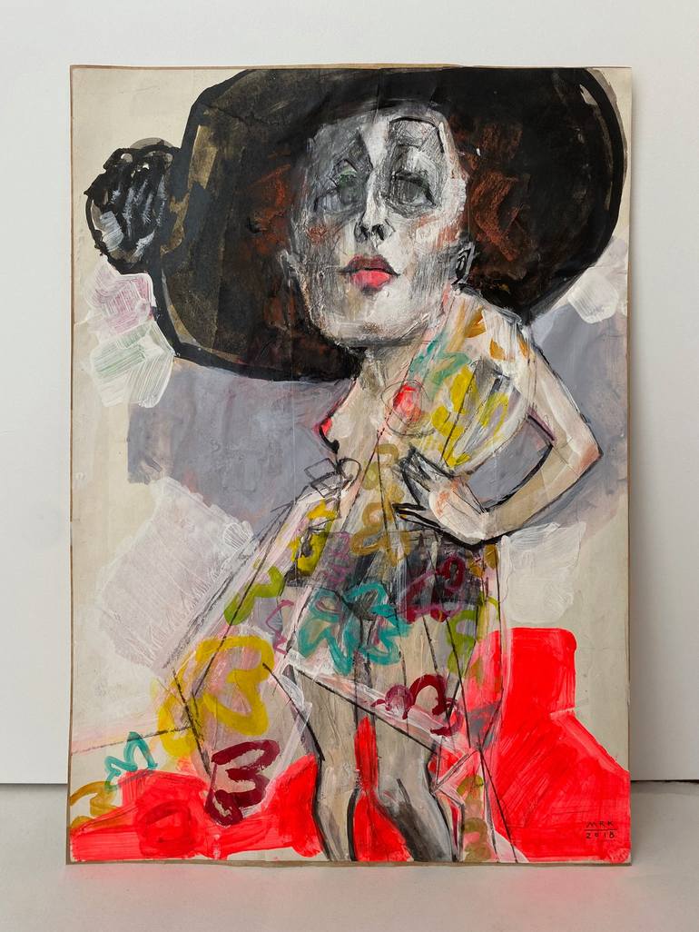 Original Expressionism Fashion Painting by Maria Kleinschmidt