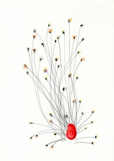 Original Abstract Floral Drawings by Lawrence Williams