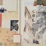Close up with collage materials
