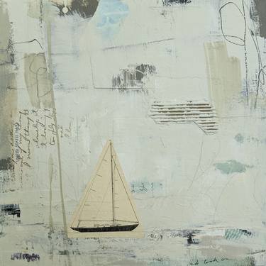Original Sailboat Collage by Rene Griffith
