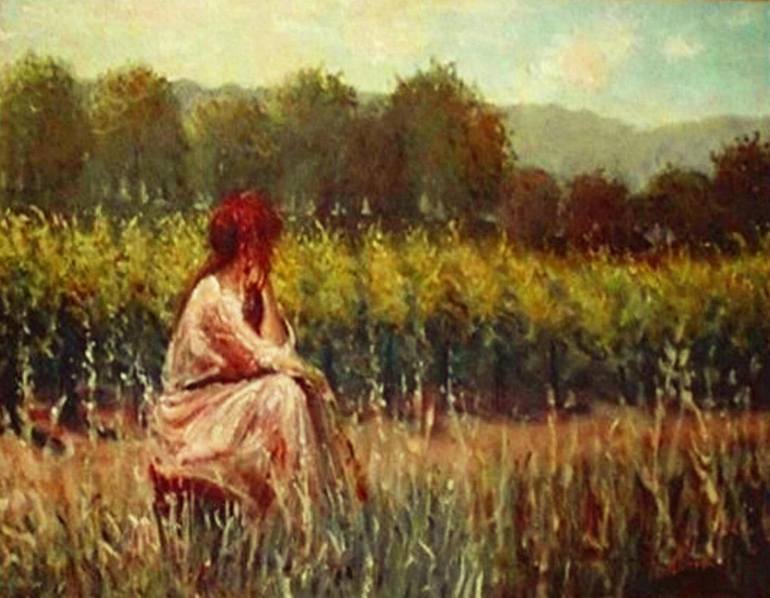 Original store Watercolor - The Anonymous - Contemplation