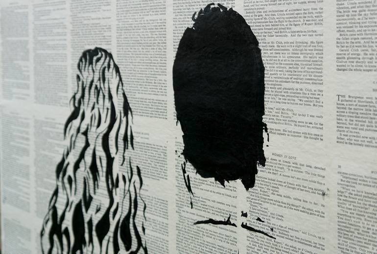 Original Abstract Expressionism People Painting by Cain -