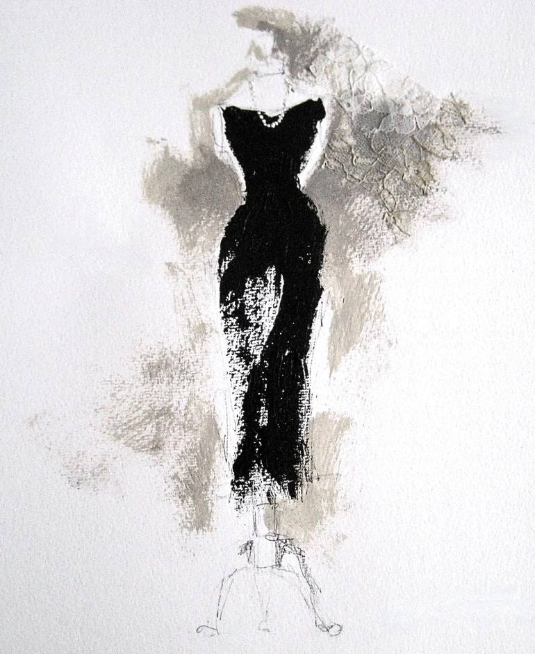 little black dress sketch