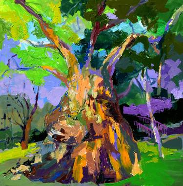 Print of Expressionism Tree Paintings by Andres Montiel