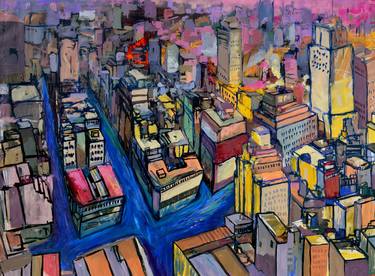 Original Expressionism Cities Paintings by Andres Montiel