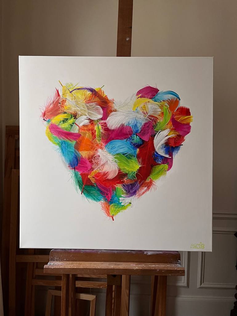 Original Figurative Love Painting by Agnès Lefèvre