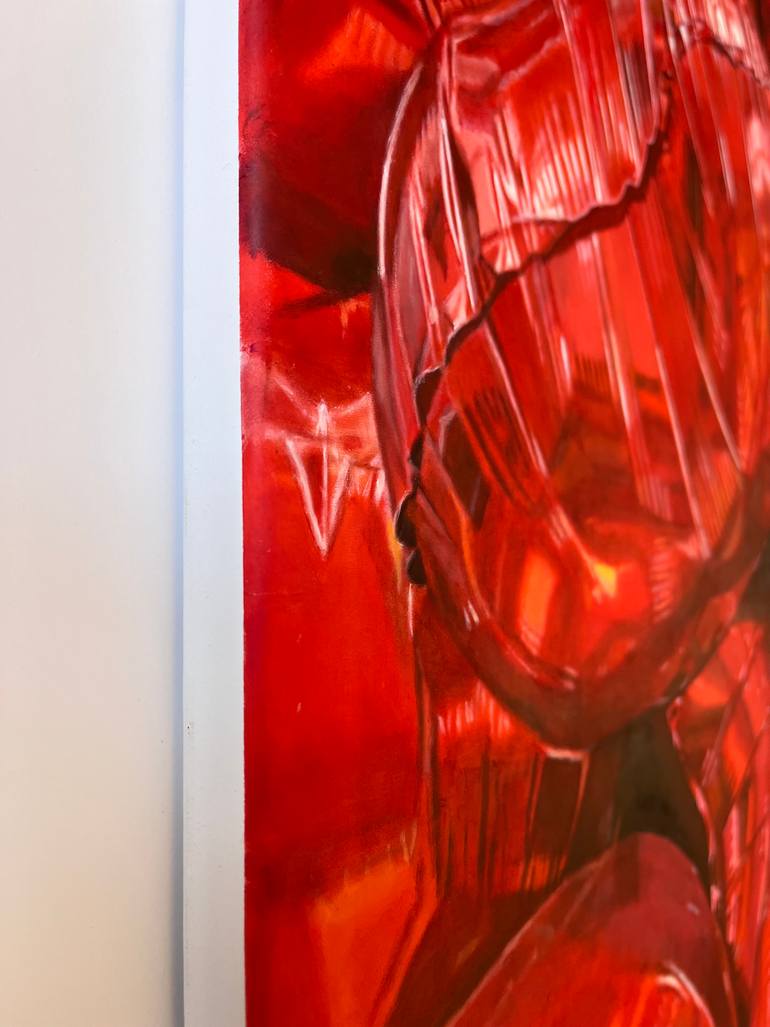 Original Abstract Love Painting by Agnès Lefèvre