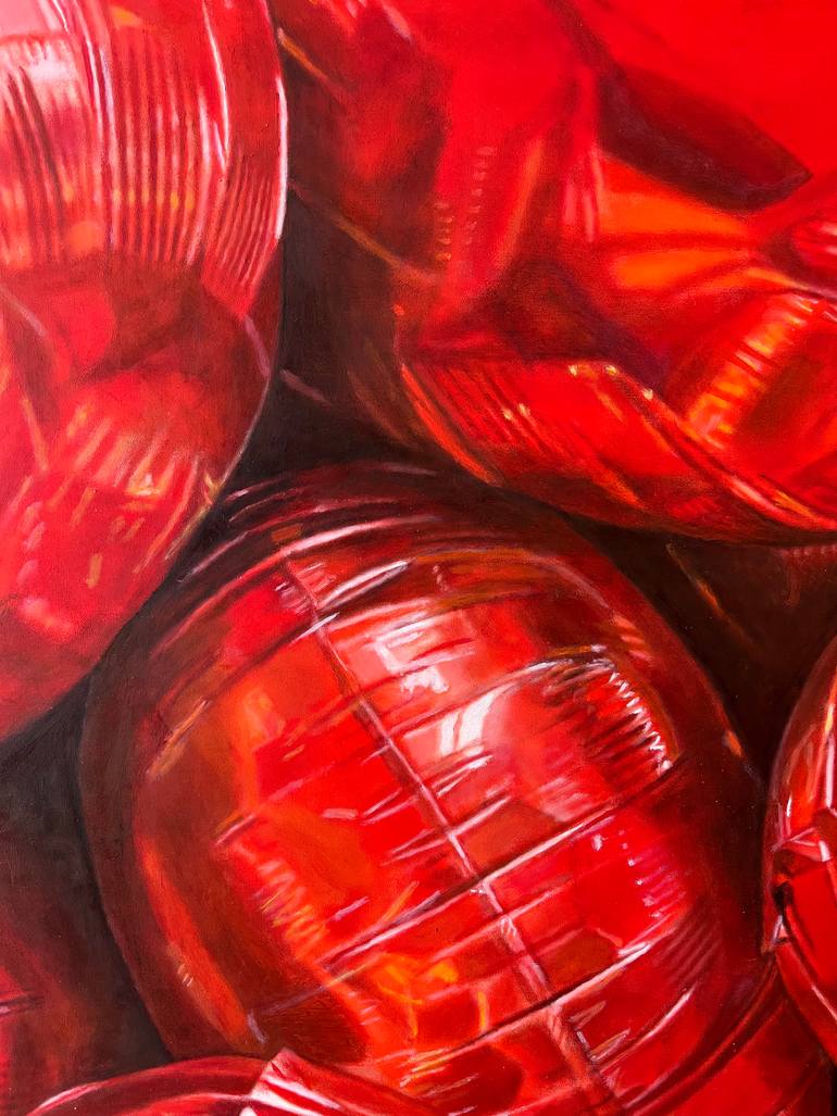 Original Abstract Love Painting by Agnès Lefèvre