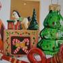 Christmas decorations on a white background
Hanging hardware is included
Matt varnish
Needs a frame