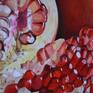 Pomegranates. One of the artists' favorite fruit. The seeds look like precious stones.