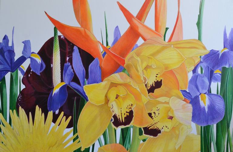 Print of Figurative Floral Paintings by Agnès Lefèvre