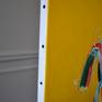 Candy canes in a blue vase on a yellow background
Hanging hardware is included
Matt varnish
