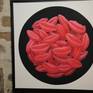 Candies-mouths in a black tray on a white background
Ready to hang, hanging hardware is included
Matt varnish