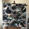 Soap bubbles on a black background for an abstraction-like painting.
Ready to hang, hanging hardware is provided
Matt varnish