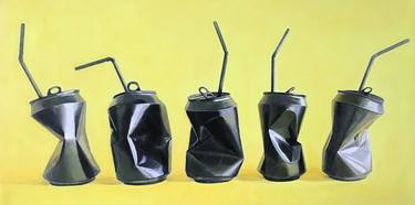 Saatchi Art Artist Agnès Lefèvre; Painting, “Canettes noires (Black cans)” #art