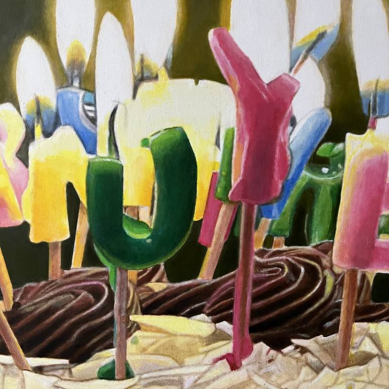 Original Figurative Food Painting by AgnèS LefèVre