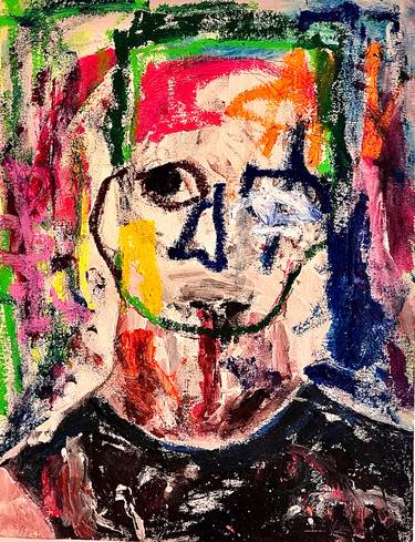 Original Portraiture Abstract Paintings by Chuck Greatrex