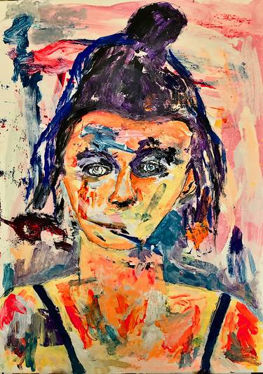 Original Portraiture Abstract Paintings by Chuck Greatrex