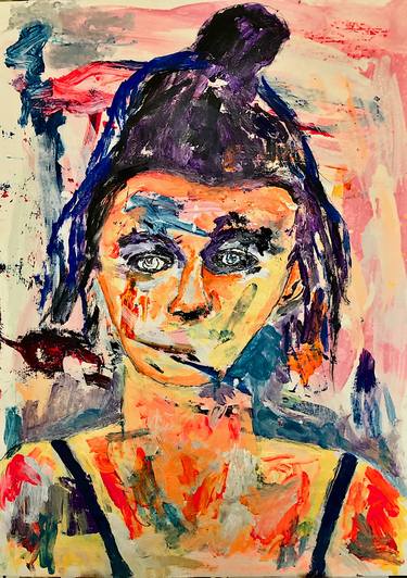 Original Portraiture Abstract Painting by Chuck Greatrex