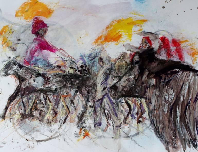 Original Contemporary Transportation Painting by Emily Puetter