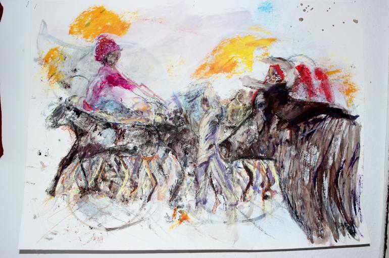 Original Contemporary Transportation Painting by Emily Puetter