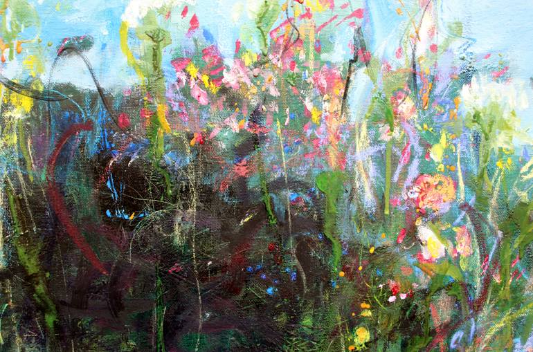 Original Abstract Expressionism Floral Painting by Emily Puetter