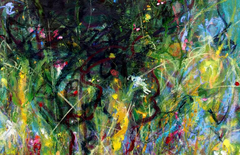 Original Abstract Expressionism Floral Painting by Emily Puetter