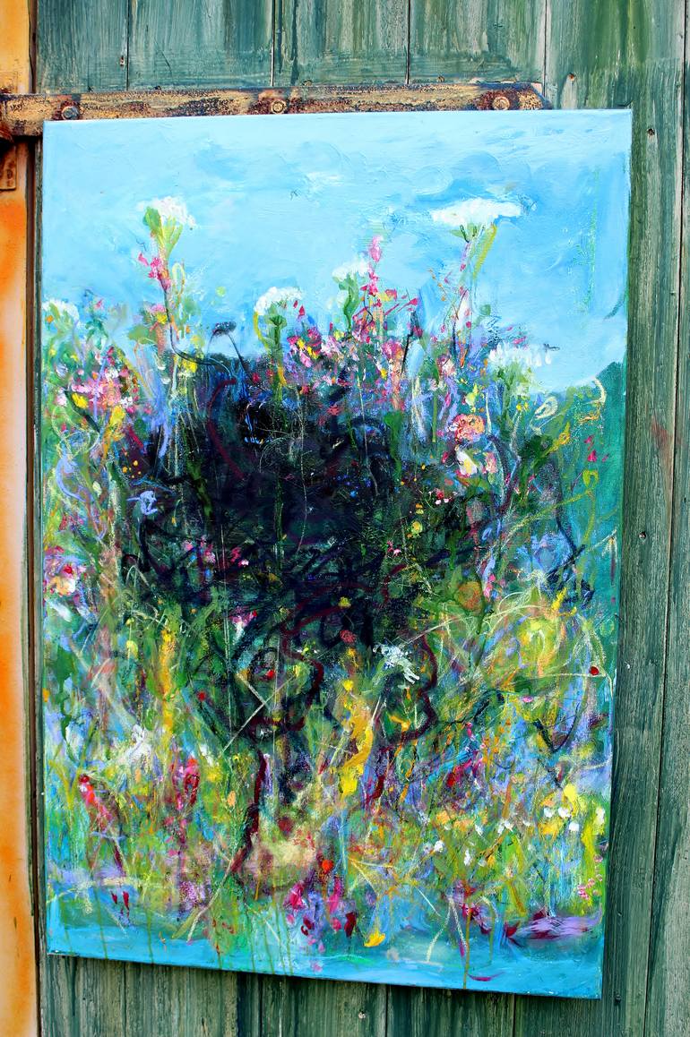 Original Abstract Expressionism Floral Painting by Emily Puetter